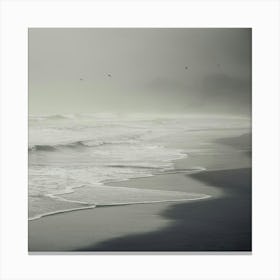 Foggy Beach 2 Canvas Print