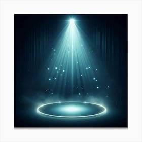 Stage With Spotlight Canvas Print