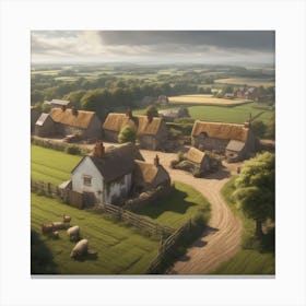 Village In The Countryside Canvas Print