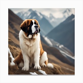 St Bernard Dog 18 Canvas Print