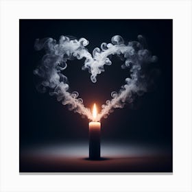 Heart Shape Candle Canvas Print