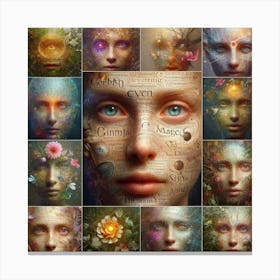 Collage Of Faces Canvas Print