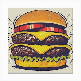 Double Cheeseburger Canvas Print