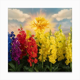 Colorful Gladiolus Canvas Print