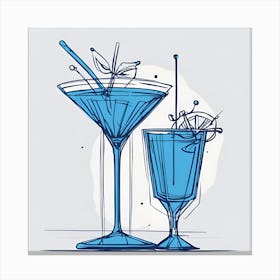 Blue Cocktail Canvas Print