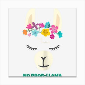 No Prob Llama Women Kids Canvas Print