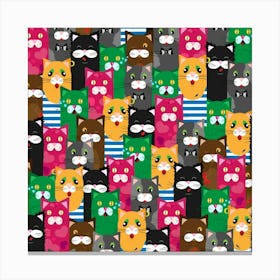 Cats And Kittens Canvas Print