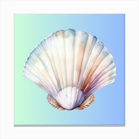 Watercolor Seashell Canvas Print