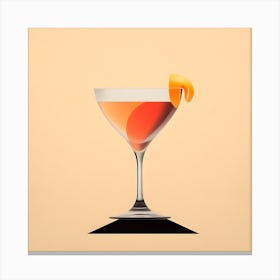 Bar Art Cocktail Dirty Martini Warm Neutral Tones Canvas Print