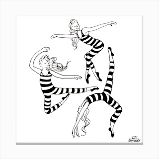 Hooped Dance Square Canvas Print