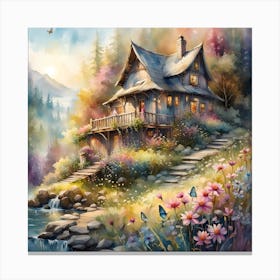 House By The Lake 2 Canvas Print