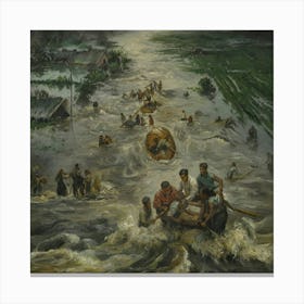 Flooded Village 1 Canvas Print