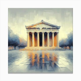 Old Artemis Temple - Painting Canvas Print