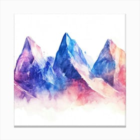 Watercolor Mountains 5 Canvas Print