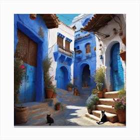 462695 A Creative Image Of The Moroccan City Of Chefchaou Xl 1024 V1 0 1 Canvas Print