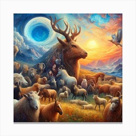 The animals Canvas Print