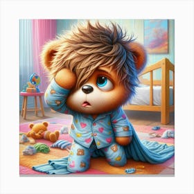 Sad Teddy Bear Canvas Print