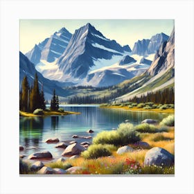 Mountain Lake Canvas Print