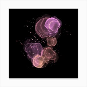 #black & #purple #jellyfish #print #wallart #art Canvas Print