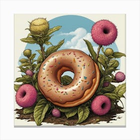 Donut Plant Art Print 1 Canvas Print