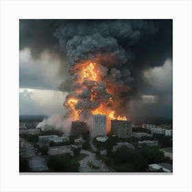 Explosion In The City Canvas Print