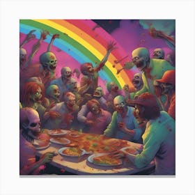 Rainbow Zombies Canvas Print