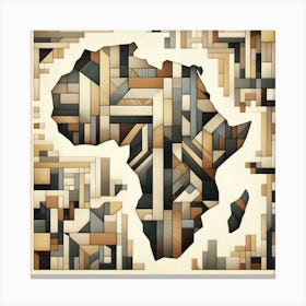 Patchwork Continent Canvas Print