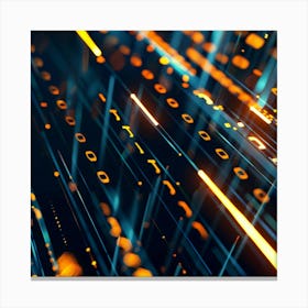 Abstract Image Of A Computer Screen 4 Canvas Print