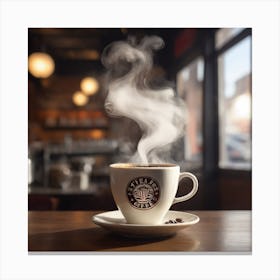 Coffee Cup Steaming Canvas Print