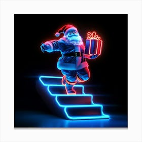 Santa Claus On The Stairs Stampe su tela