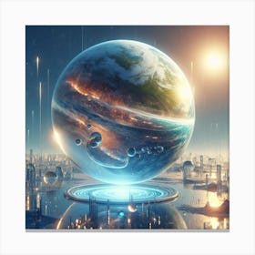 Futuristic City 103 Canvas Print