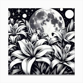 Lunar lilies 2 Canvas Print