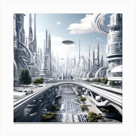 Futuristic City 18 Canvas Print