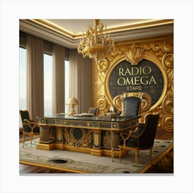 Radio Omega Star Office Canvas Print