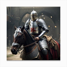 Knight On Horseback Canvas Print
