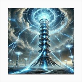 Aether Tower Energy Conduction Canvas Print