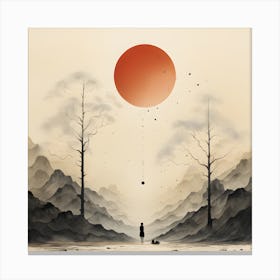 Japanese Minimal Art Canvas Print