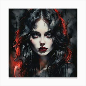 Vampire Girl Canvas Print