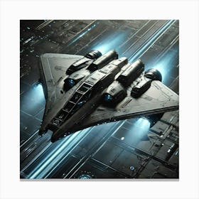 A High Tech, Sci Fi Scene Of The Aqua Phantom Star Canvas Print