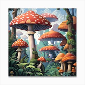 Mushroom Forest Canvas Print