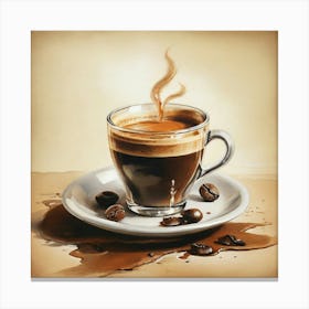 Coffee Painting Canvas Print