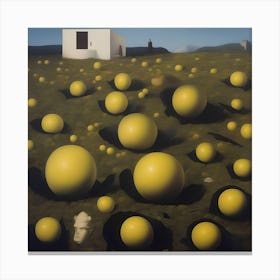 Yellow Sphere Canvas Print