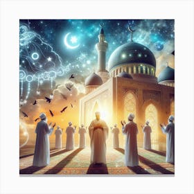 Muslim Prayerلمشاعر الروحانية في رمضان 4 Canvas Print