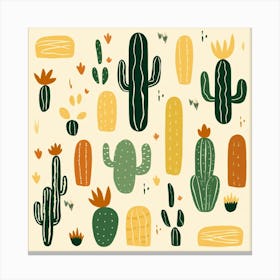 Cactus Set 2 Canvas Print