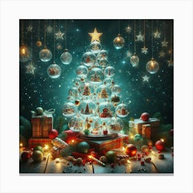 Christmas Tree In Glass Balls 1 Canvas Print
