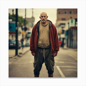 Man In A City Canvas Print