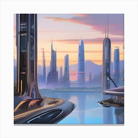 Futuristic City 21 Canvas Print