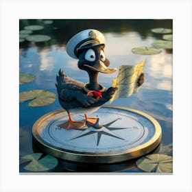 Disney Duck Compass Canvas Print