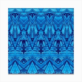 Blue Triangles. Abstract artistic background Canvas Print