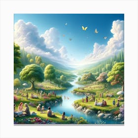 A World Without - Cartoon Canvas Print